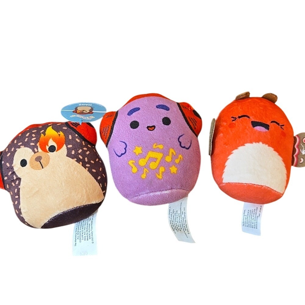 LOT‎ of 3 Squishmallow Minis 3" Squishville McDonald's Happy Meal Exclusive Toys